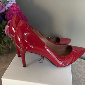Calvin Klein Glossy Red Heels